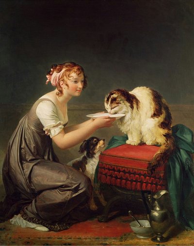 Le déjeuner des chats - Jean Honore Fragonard